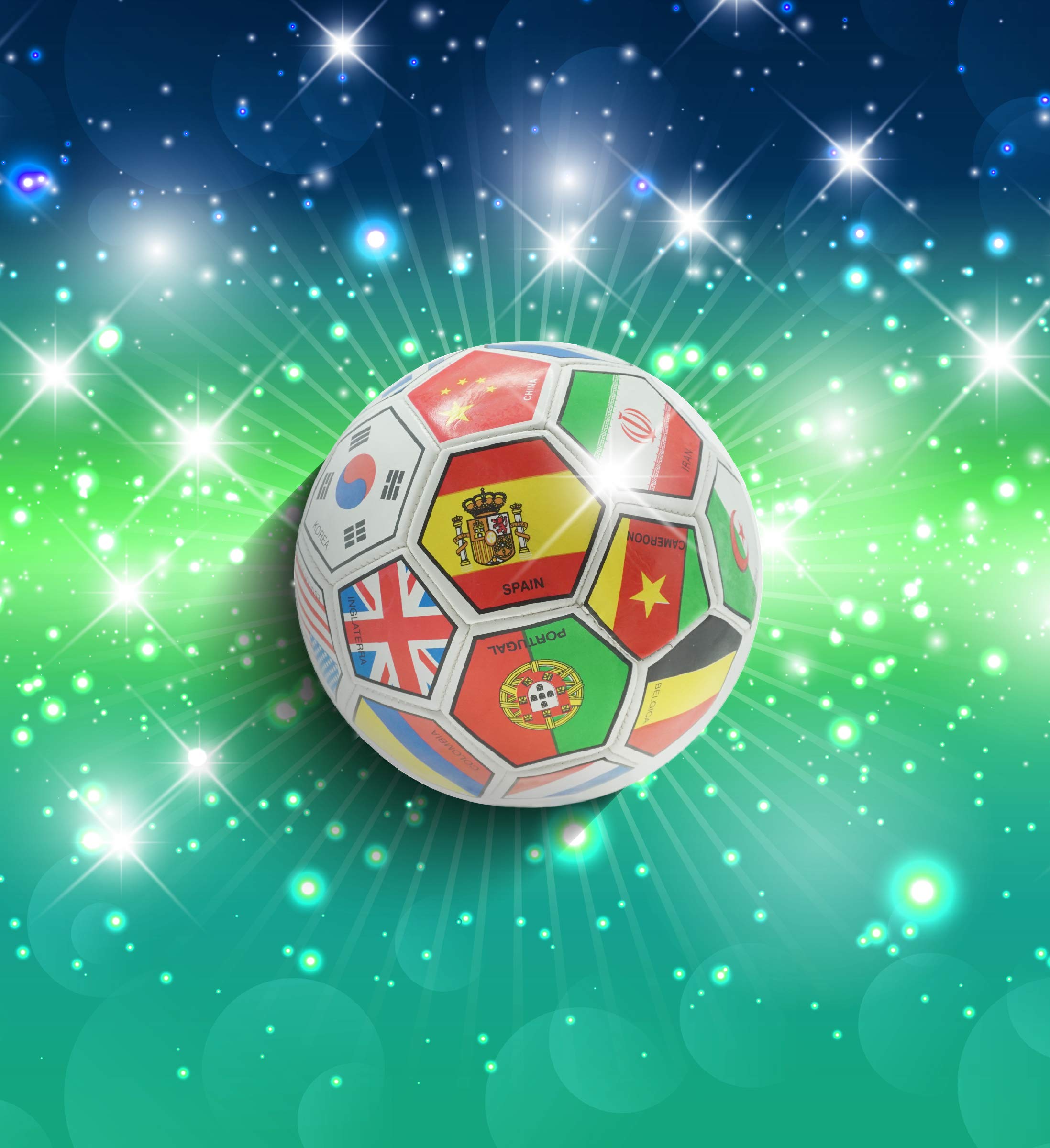 Amazon | mozllyサッカーボール国際国フラグ高終了カラーデザイン公式